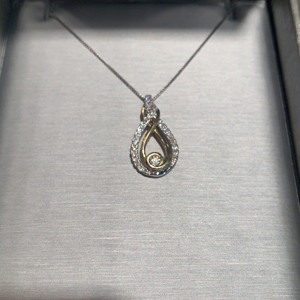 Diamond Necklace 10k Solid Gold